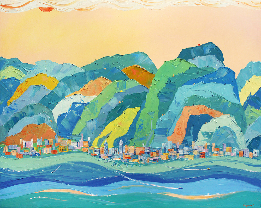 Hong Kong Skyline_Oil on Canvas_100cm x 80cm